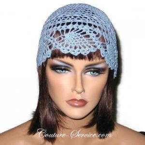 Hand Crocheted Pineapple Lace Cloche - Blue, Coral..