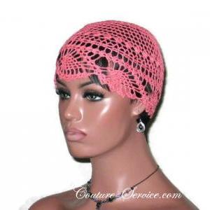 Hand Crocheted Pineapple Lace Cloche - Blue, Coral..