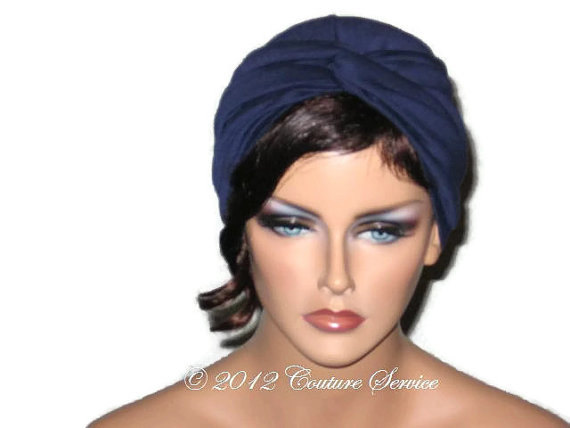Charcoal Grey, Heather Grey, Navy Blue, Royal Blue, Or White Handmade Twist Fashion Turban