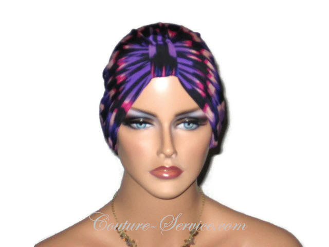 Purple Abstract Handmade Chemo Fashion Turban